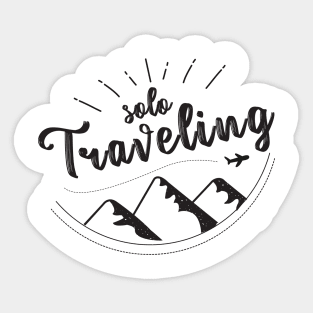 Solo traveling,travel alone,i love solo traveling,Travel Gift Sticker